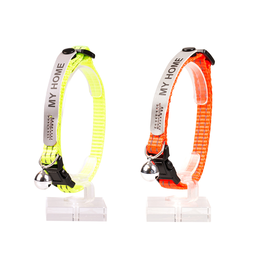 Zgarda Pisici Classic Reflectorizanta- Neon