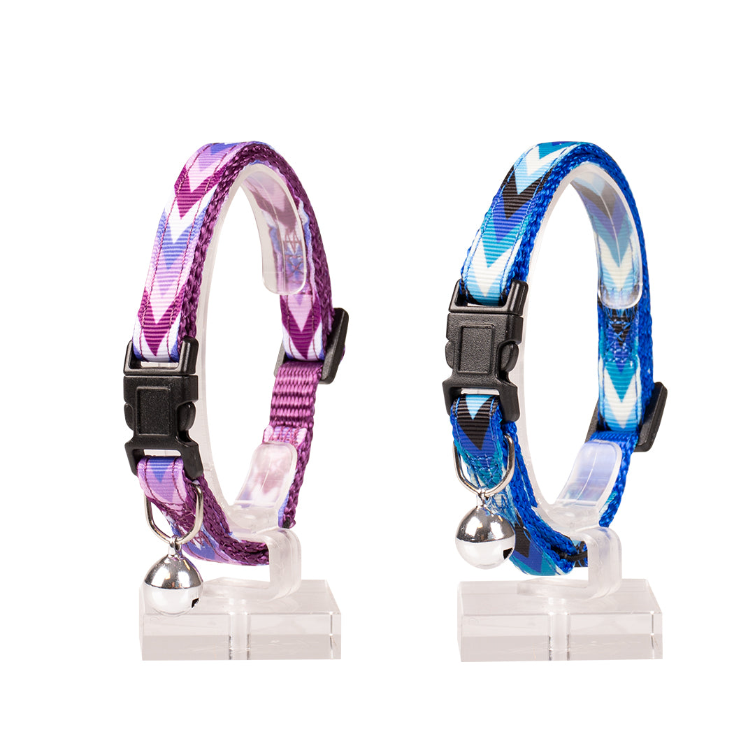 Zgarda Pisici Boho-nylon-20-30cmX10mm-culori diverse