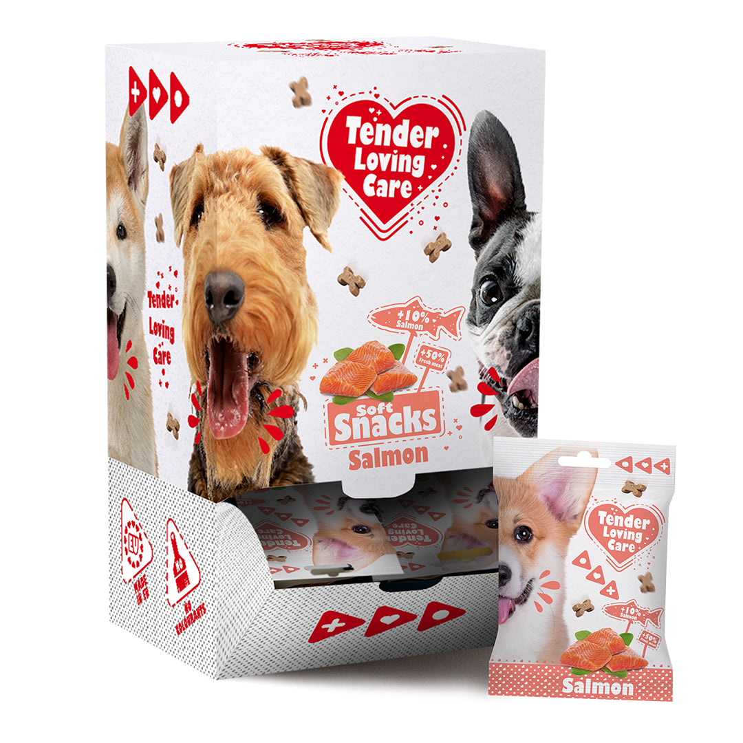 Recompense pentru caini Soft snack somon 100g