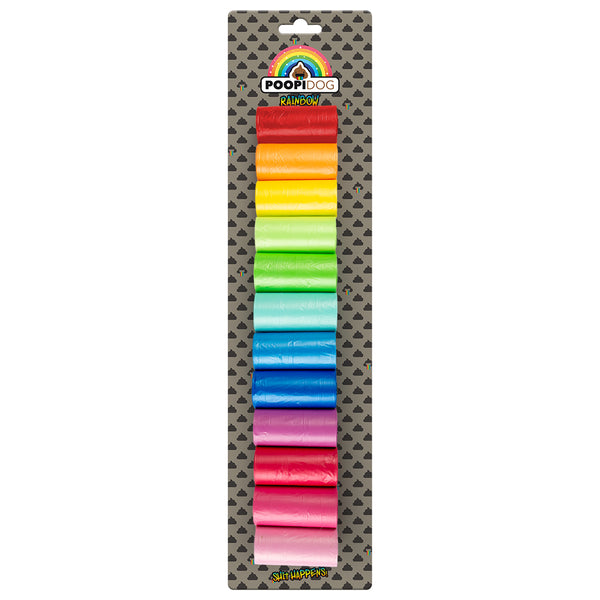 Pungi igienice Rainbow set 12 culori x 15 saci Intense pentru caini