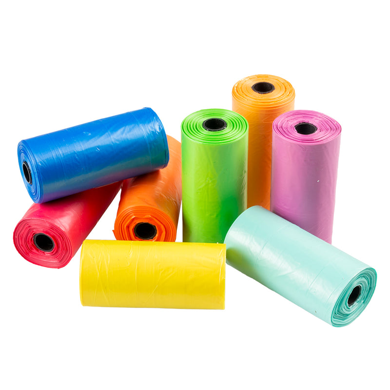 Pungi igienice Rainbow set 8 culori x 15 saci Intense pentru caini