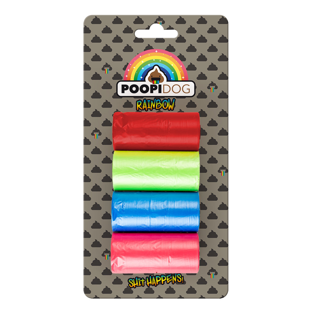 Pungi igienice Rainbow set 4 culori x 15 saci Intense