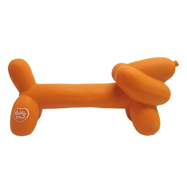 Jucarie Latex Teckel pentru caini 18x5,5x8cm portocaliu