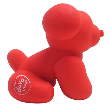 Jucarie Latex Pug pentru caini 9,5x6x8,5cm rosu