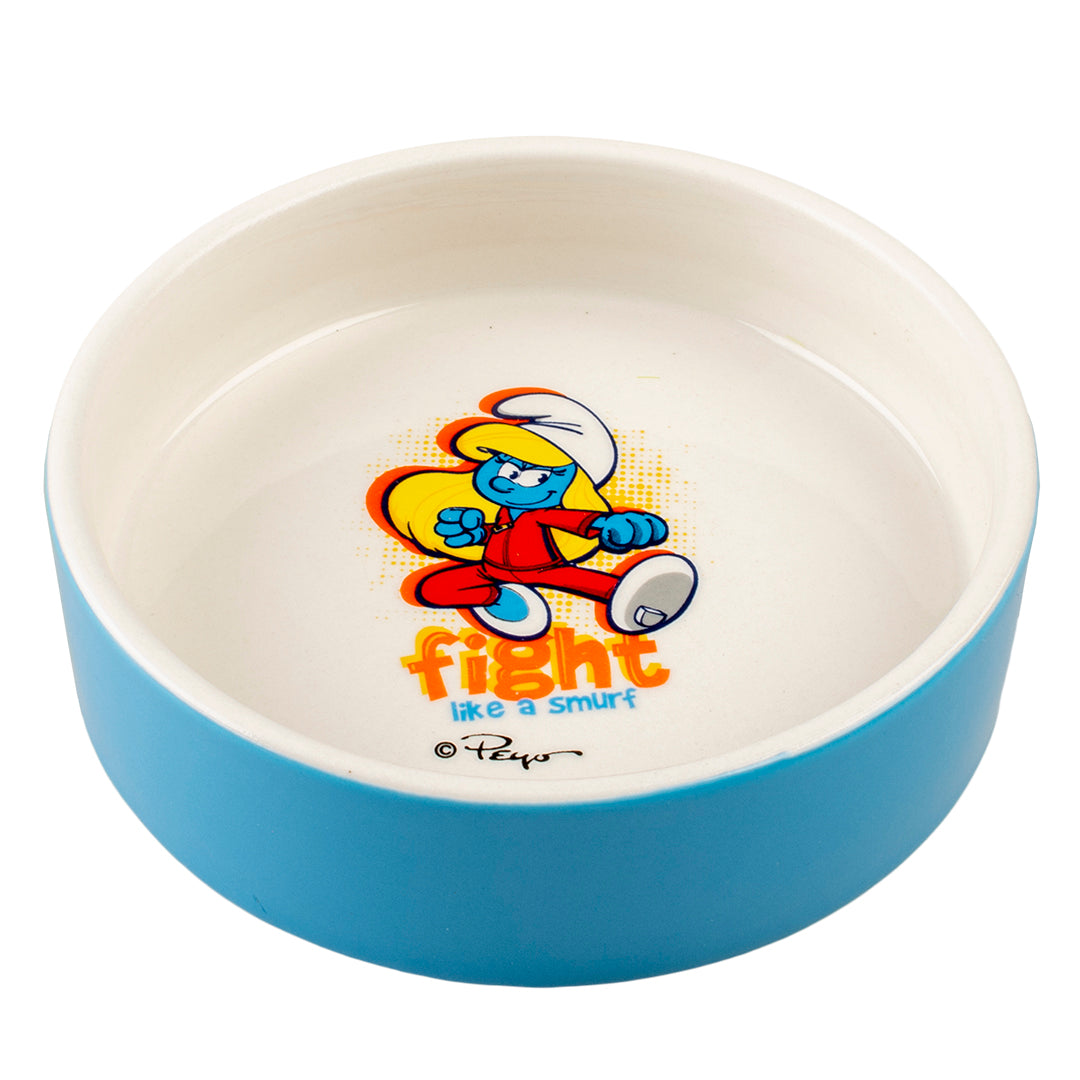 Castron Smurf Smurfette alb/albastru 300ml - 14.2x14.2x4cm