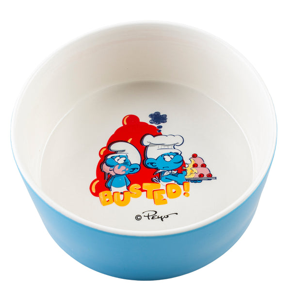 Castron Smurf Chef alb/albastru 1000ml - 16.5x16.5x7cm