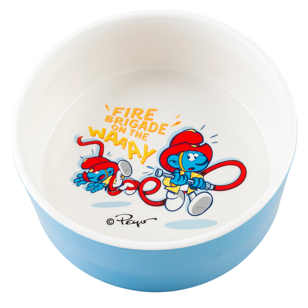 Castron Smurf Fire Brigade alb/albastru 1500ml - 19x19x7.5cm