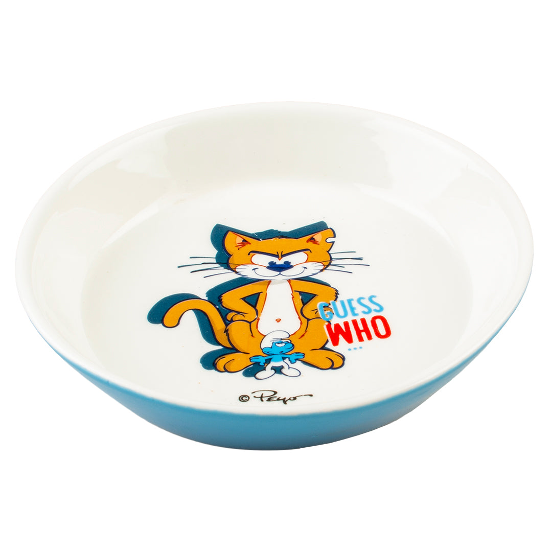 Castron Smurf Azrael alb/albastru 320ml - 16x16x3.5cm