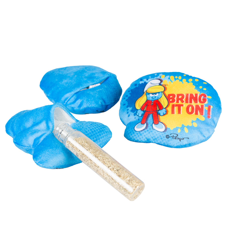 Jucarie Smurfette cu iarba matei 11x2x9cm