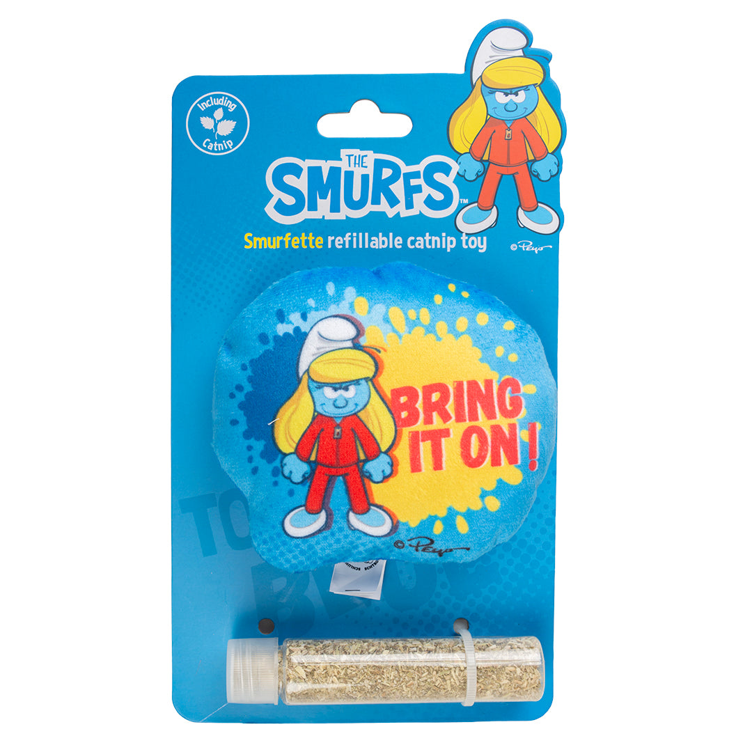 Jucarie Smurfette cu iarba matei 11x2x9cm