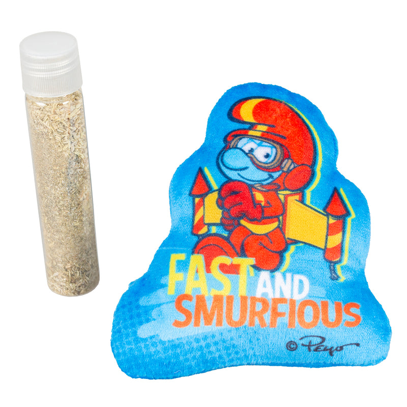 Jucarie Smurf Jetpack cu iarba matei 9x2x9cm