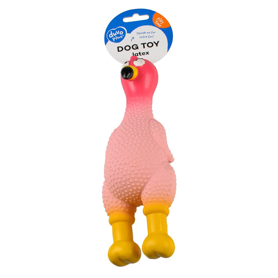 Jucarie Cauciuc Pasare 8x23x7cm culori diverse
