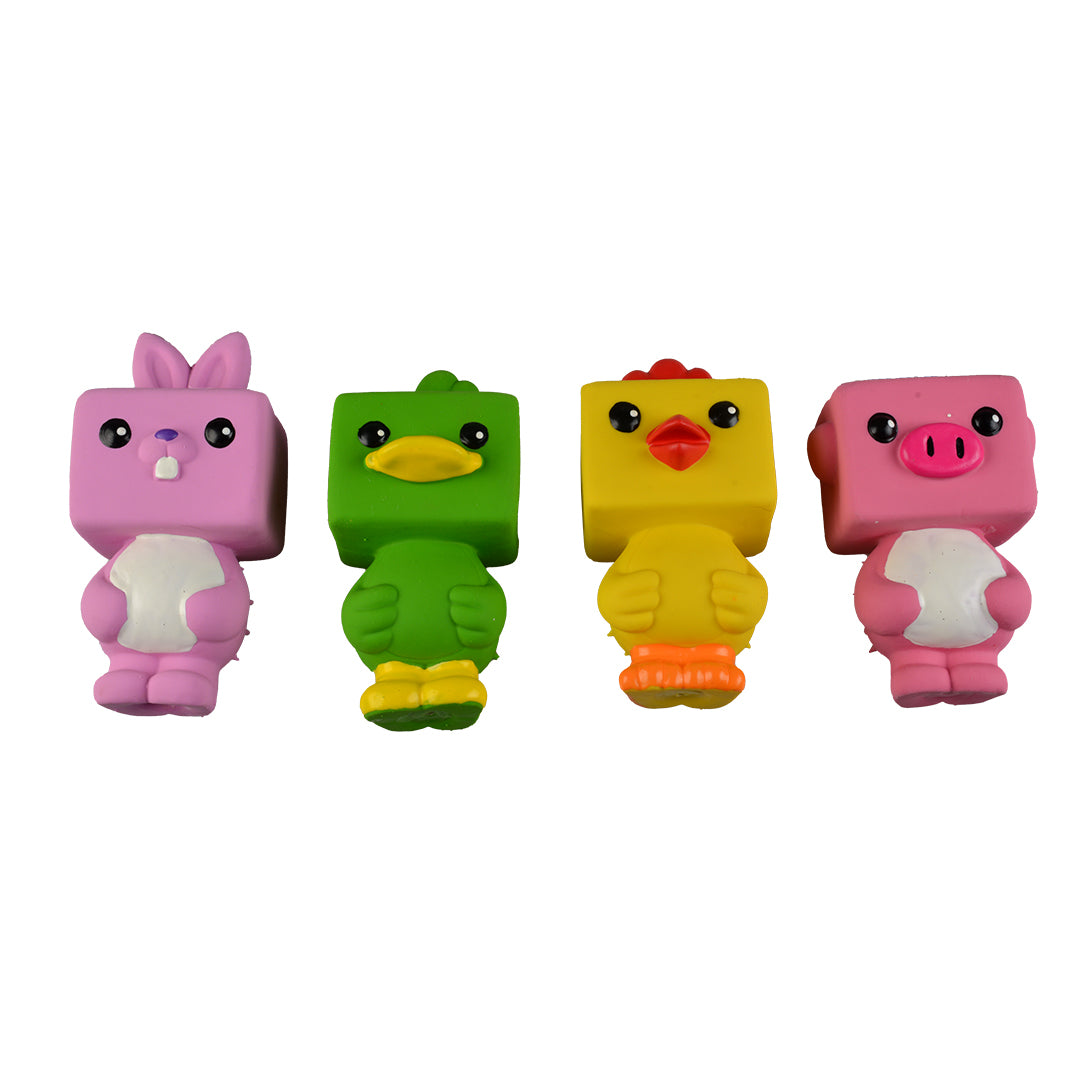 Jucarie Cauciuc Square Animals 7x5x15cm