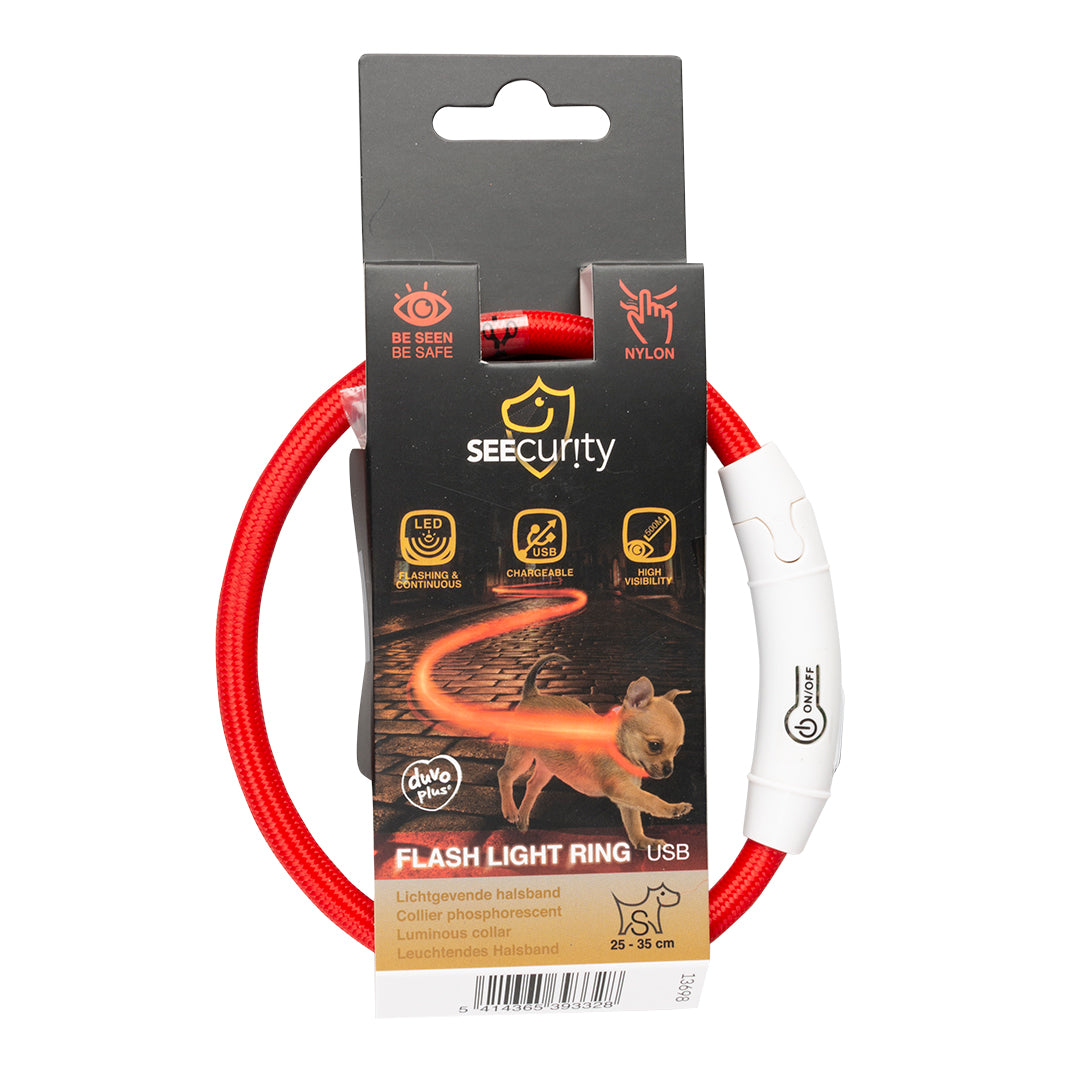 Zgarda Luminoasa Nylon-Rosu