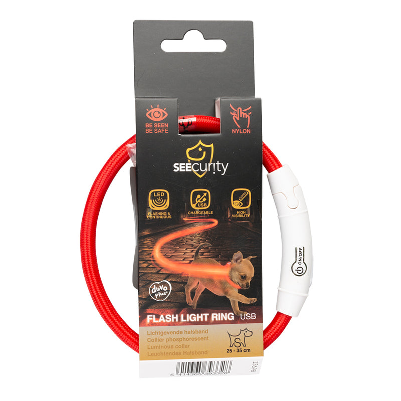 Zgarda Luminoasa Nylon-Rosu