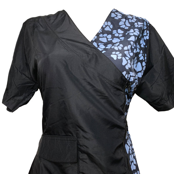 Halat Grooming Negru cu Labute Verzi