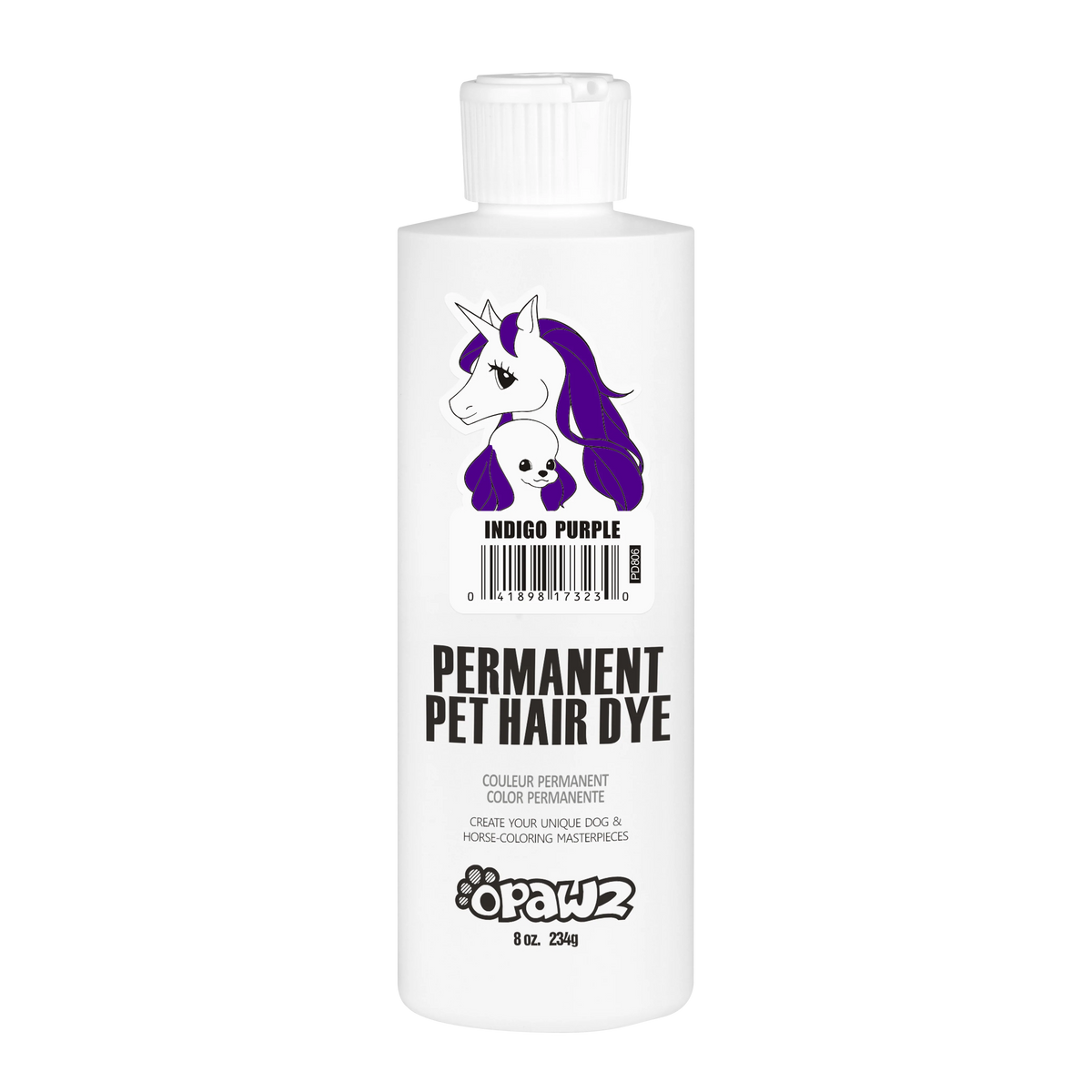 Opawz Mov Indigo- vopsea permanenta pentru caini si cai 8oz. / 234g