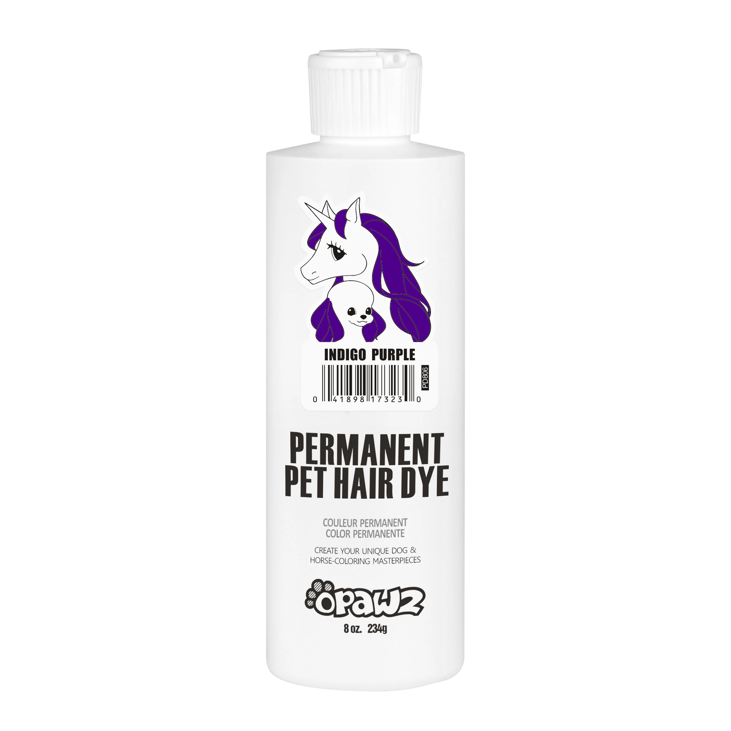 Opawz Mov Indigo- vopsea permanenta pentru caini si cai 8oz. / 234g