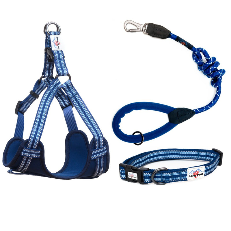Lesă Long Paws Comfort Collection MK3 Albastru Marin pentru caini