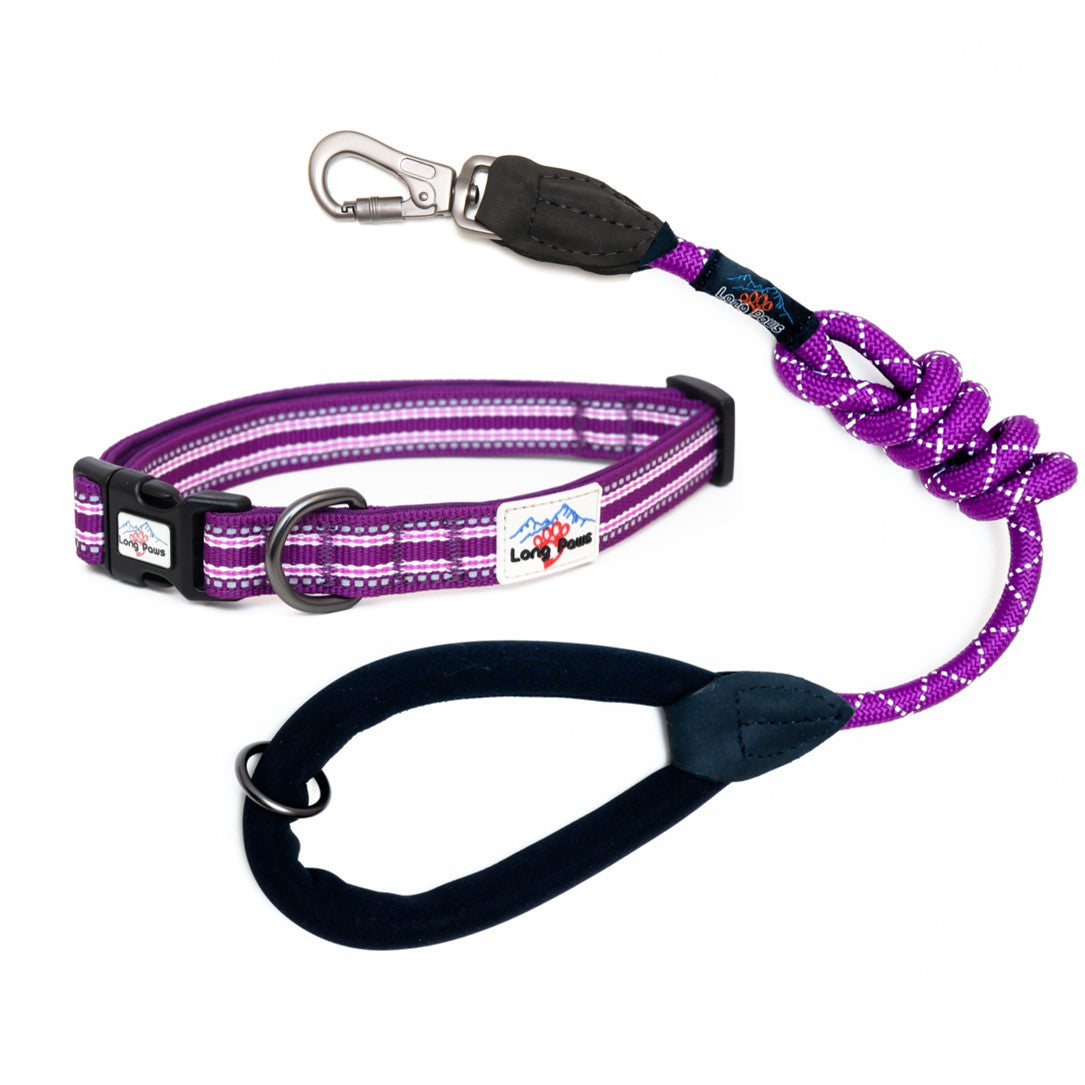 Lesă Long Paws Comfort Collection Mov pentru caini