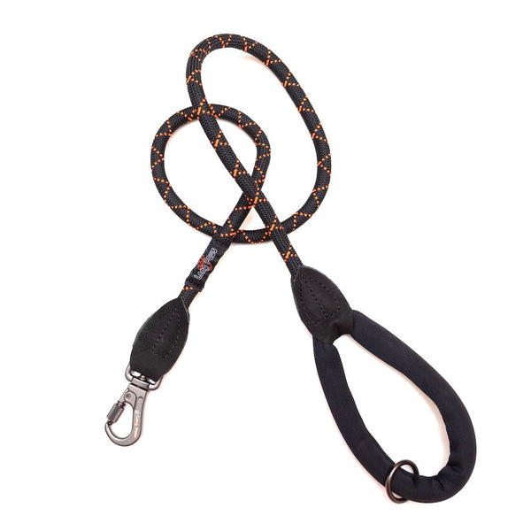 Lesă Long Paws Comfort Collection MK3 Negru- Portocaliu pentru caini
