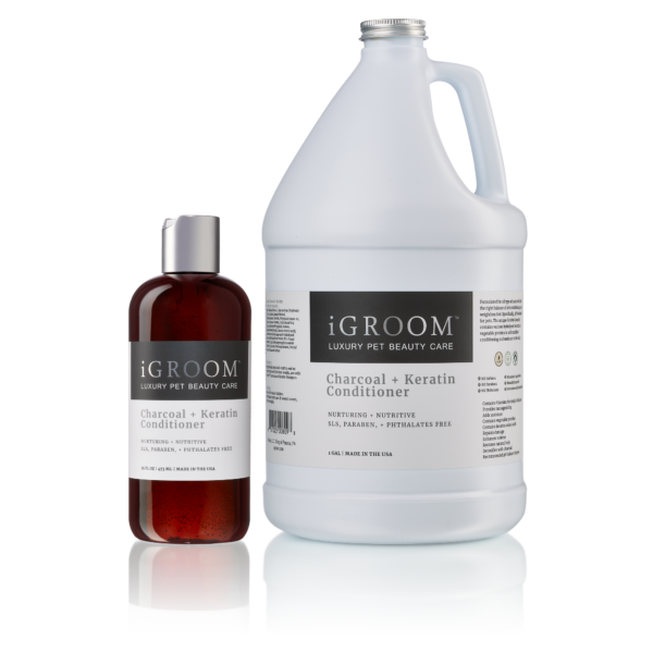 iGROOM Balsam cu Carbune Activ si Keratina pentru Caini