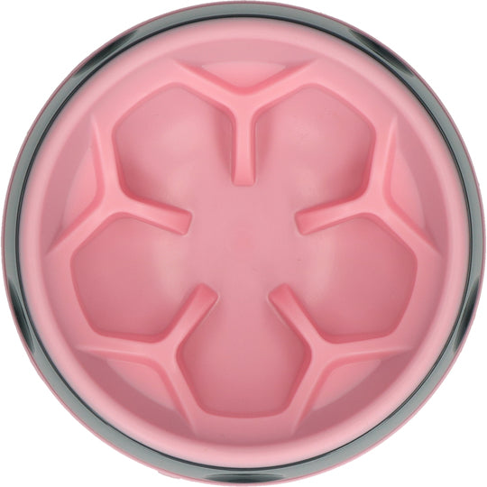 Castron hranire lenta Eat Slow Live Longer Amaze Flower - Roz M 16cm