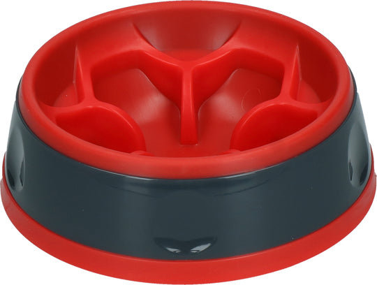 Castron hranire lenta Eat Slow Live Longer Amaze Flower - Rosu M 16cm