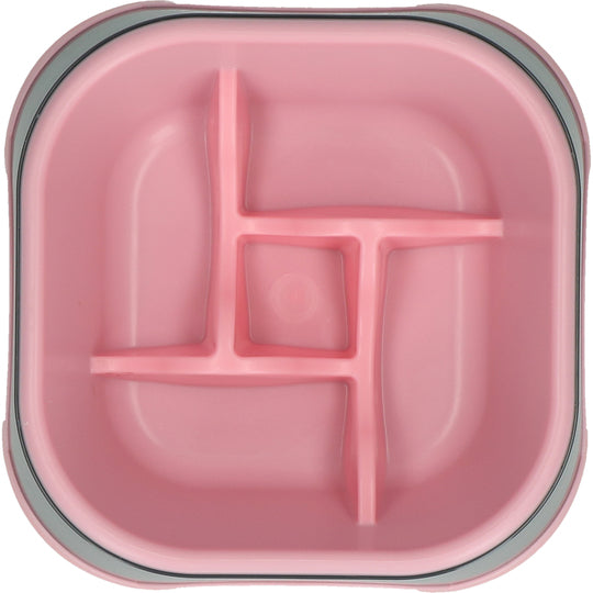 Castron hranire lenta Eat Slow Live Longer Amaze Pinwheel Roz- 13cm