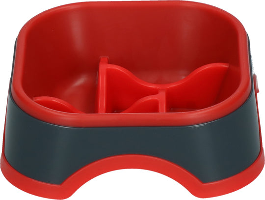 Castron hranire lenta Eat Slow Live Longer Amaze Pinwheel Rosu- 13cm