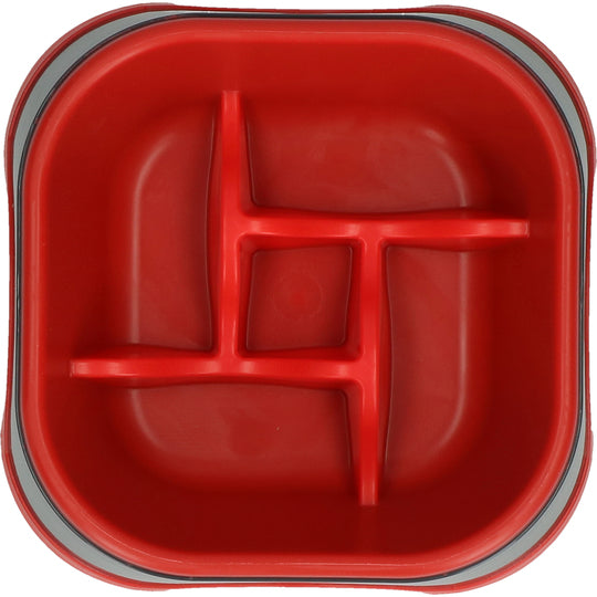 Castron hranire lenta Eat Slow Live Longer Amaze Pinwheel Rosu- 13cm