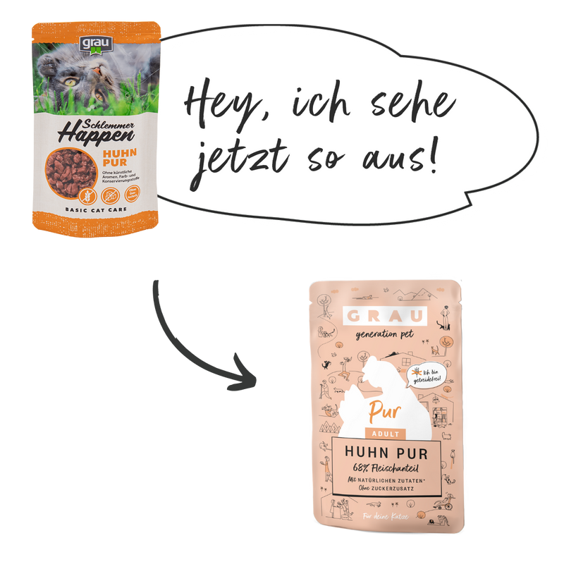 Grau Plic Hrana Umeda Pisica cu Carne de Pasare 125g