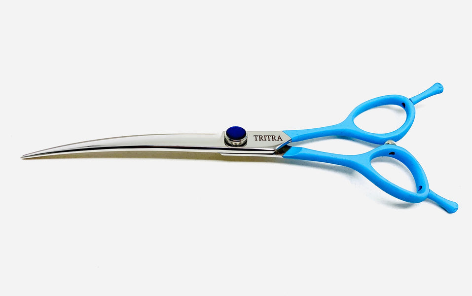 Tritra Foarfeca Curba Blue Soft Grip 7" 440C