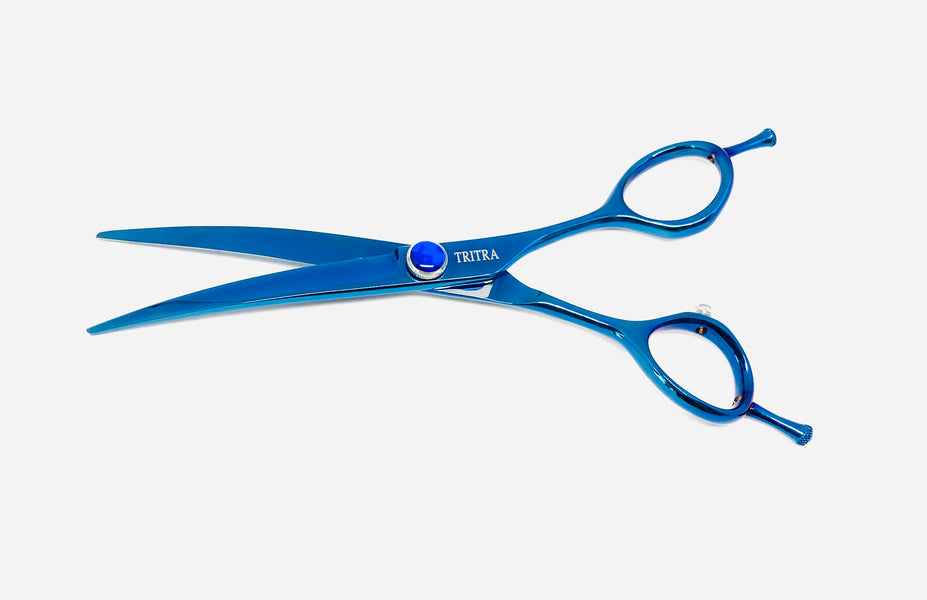 Tritra Foarfeca Curba  Blue 16,5cm  440C