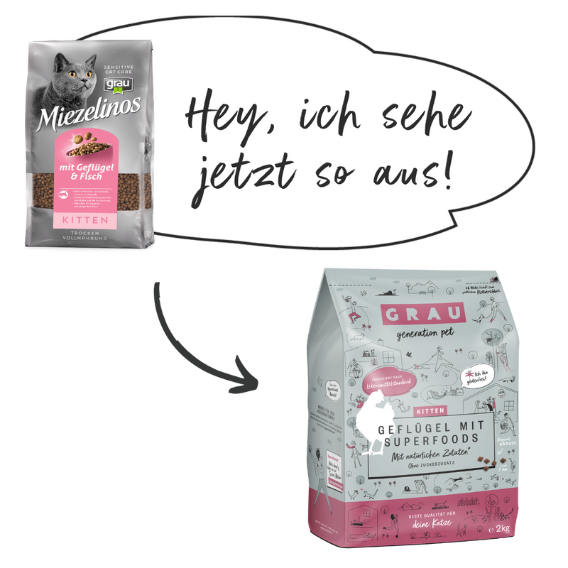 Grau Hrana Uscata Kitten cu Carne de Pasare
