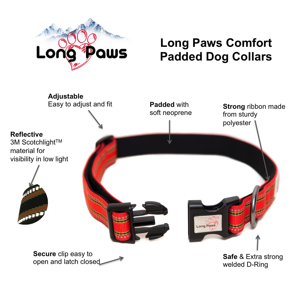 Lesă Long Paws Comfort Collection Rosie pentru caini