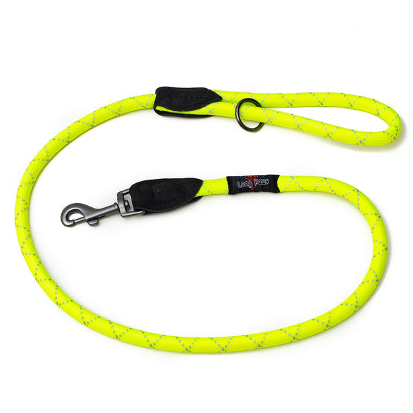 Lesă Long Paws Urban Trek Sfoara Galben Neon 120cm pentru caini