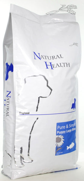 Natural Health Hrana Peste si Orez Caine Puppy Talie Mare 12,5 kg