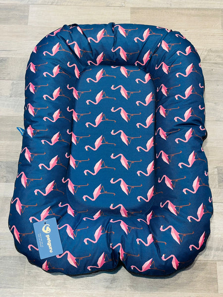 Saltea Ponton PetGuru Modern cu fermoar-imprimeu flamingo