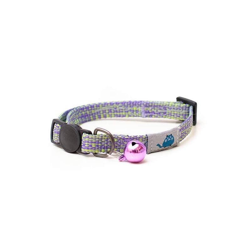 Zgarda Pisici Long Paws Reflectorizanta- Mov lime