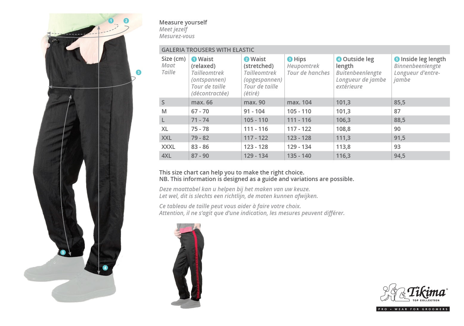 Tikima Galeria pantalon cu dunga neagra