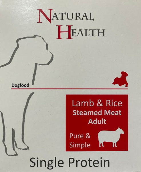 Natural Health Hrana Umeda pentru Caini Miel si Orez 395g