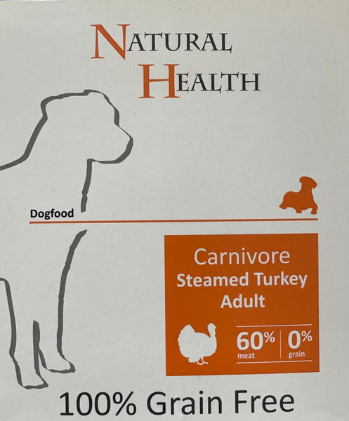 Natural Health Hrana umeda pentru caini Carnivore-curcan 395g