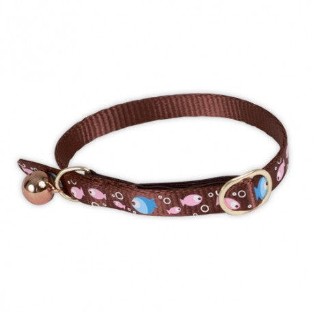 Zgarda Pisici Maro cu pestisori 10mm x 30cm