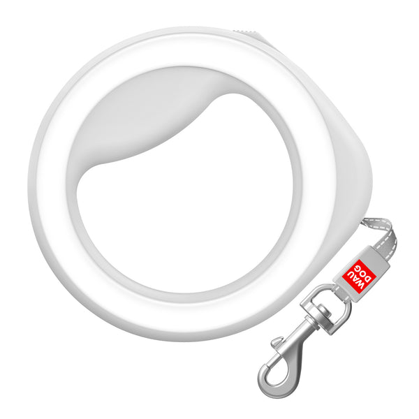 Lesa Retractabila pentru caini WAUDOG R-leash Alb- 2.9m
