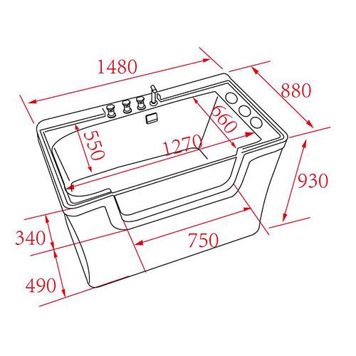 Cada Spa cu lumini LED + usa portabila