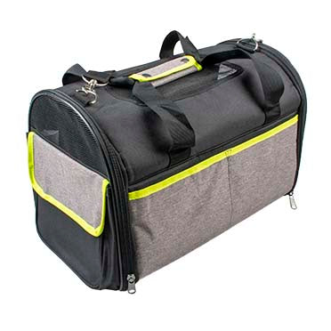 Geanta transport Lyon 41x26x28cm-max. 6kg-gri/negru/lime
