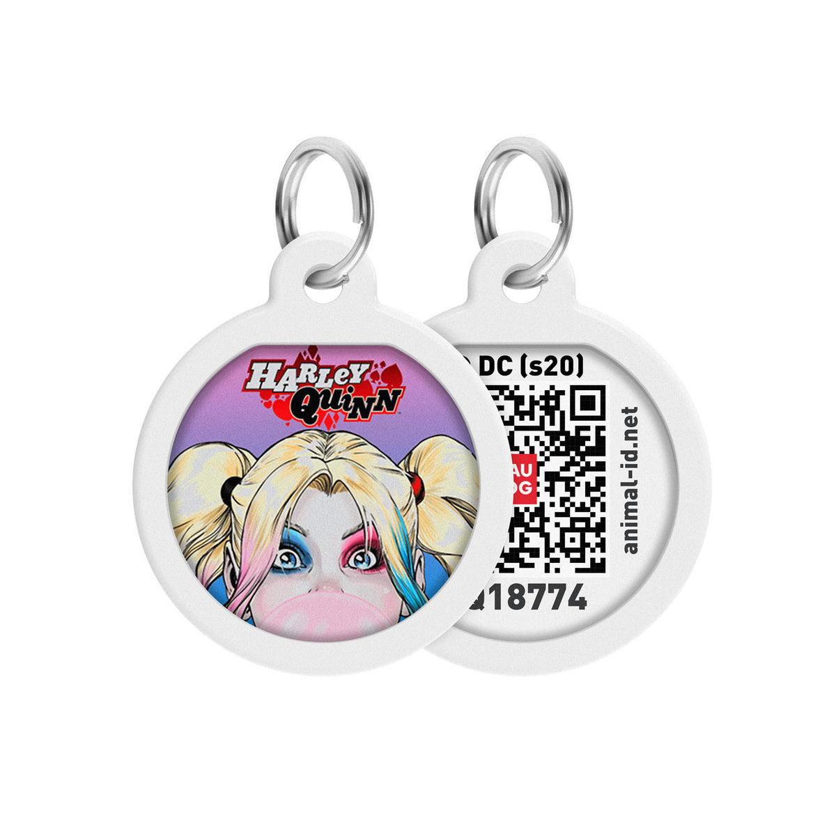 Medalion pentru caini Smart ID QR WAUDOG - Harley Queen
