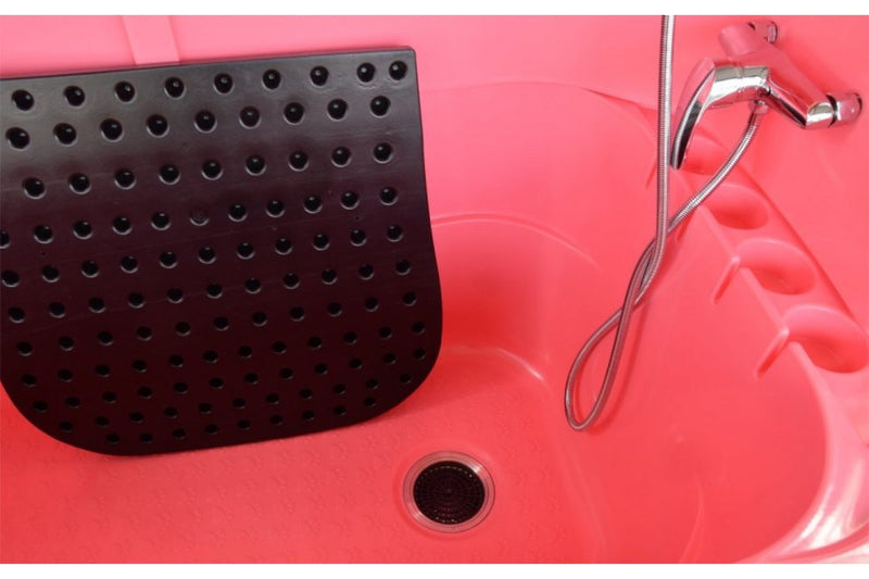 Cada toaletaj reglabila electric cu panou de protectie - Roz