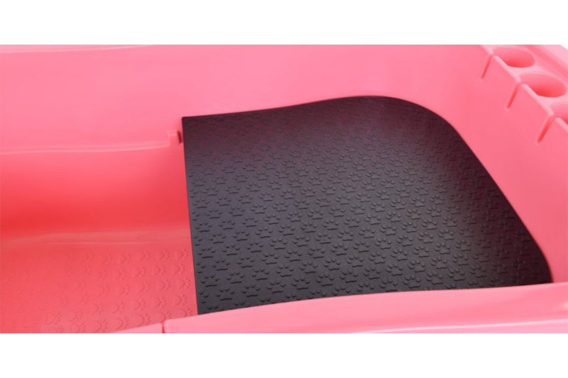 Cada toaletaj reglabila electric cu panou de protectie - Roz